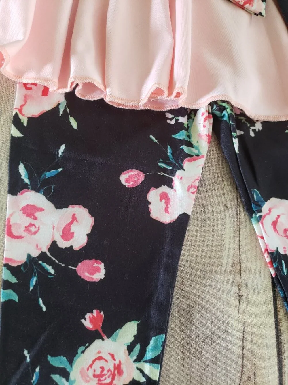 Baby Girl Pink Floral Top And Pant Set Size 6-9M